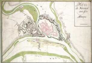 WHK 8 Reichs- und Französischer Krieg von 1688-1697 bis zum Frieden von Ryswick: Plan des Angriffs auf Namur, 1692