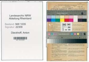 Entnazifizierung Anton Dieckhoff , geb. 04.04.1909 (Steiger)