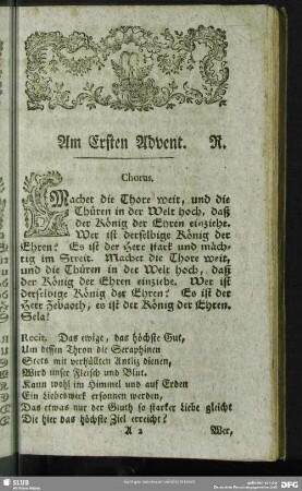 Am Ersten Advent