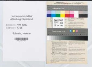 Entnazifizierung Helene Schmitz, geb. 19.05.1900 (Steuergehilfin)