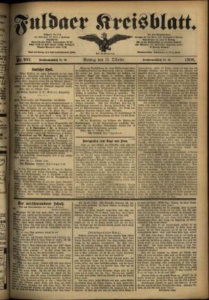 Ausgabe vom Montag, den 15. Oktober 1906.