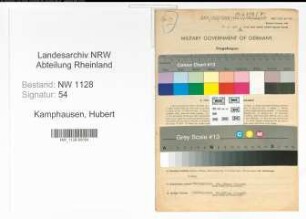 Entnazifizierung Hubert Kamphausen , geb. 25.05.1921 (Polizist)