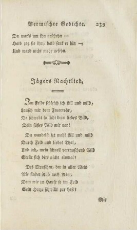 Jägers Nachtlied
