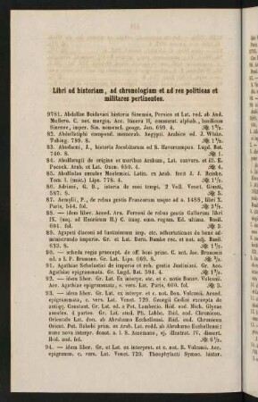 446-519, Libri ad historiam, ad chronologiam et ad res politicas et militares pertinentes