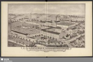 C. G. Großmann, Grossröhrsdorf Mechanische Weberei für Kanevas u. Decken zum Bestricken, sowie für Gardinen- Tapisserie- und Konfektionsstoffe