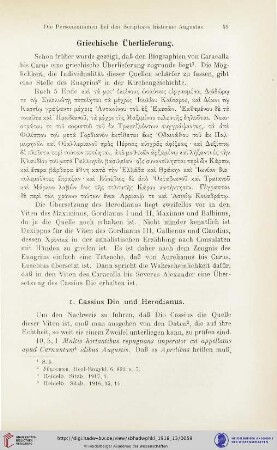 I. Cassius Dio und Herodianus