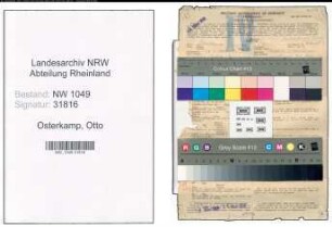 Entnazifizierung Otto Osterkamp , geb. 27.05.1891 (Richter)