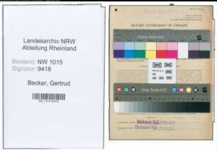 Entnazifizierung Gertrud Becker , geb. 15.02.1896 (Aerztin)