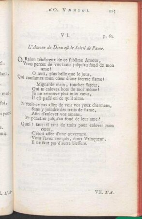 VI. L'Amour de Dieu est le Soleil de l'ame.