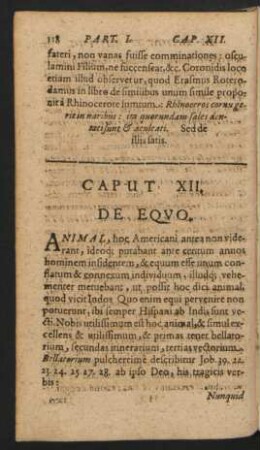 Caput XII. De Equo.