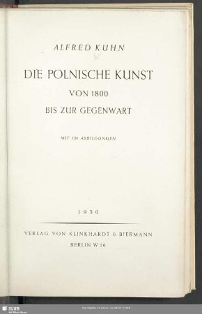 Die polnische Kunst von 1800 bis zur Gegenwart : mit 150 Abbildungen