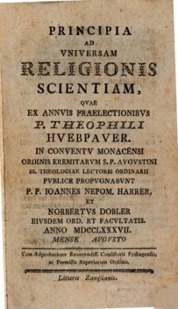 Principia ad universam religionis scientiam