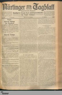 Nürtinger Tagblatt : Neuffener Rundschau : Wendlinger Zeitung : parteiamtliche Tageszeitung