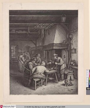 [Ländliches Interieur mit Tric-Trac-Spielern; Peasant Interior with Tric-Trac Players]