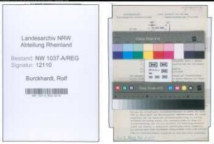 Entnazifizierung Rolf Burckhardt , geb. 21.08.1902 (Regierungsrat)