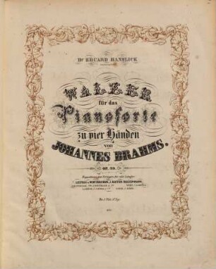 Walzer für das Pianoforte zu vier Händen : op. 39