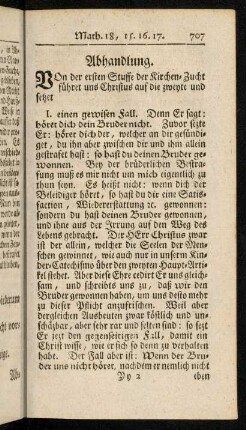 707-715, Von der ersten Stuffe der Kirchen-Zucht ...