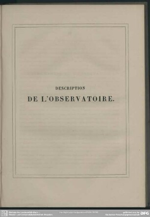 Description de l'observatoire