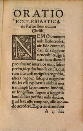 Oratio Ecclesiastica de Pastoribus ouium Christi