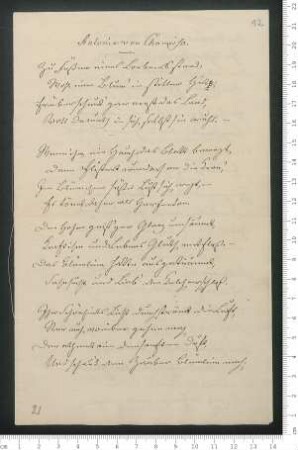 "Antonie von Chamisso" und "Des Lieds"