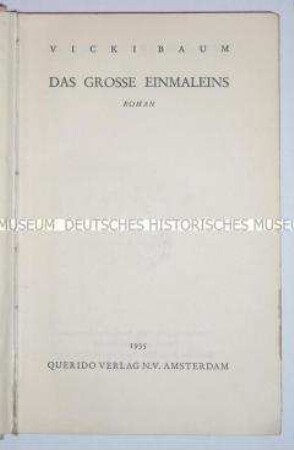 Erstausgabe von Vicki Baums Das große Einmaleins