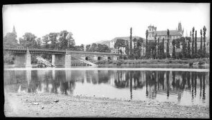 Leitmeritz. Elbebrücke (1858-1859) und Seminarkirche