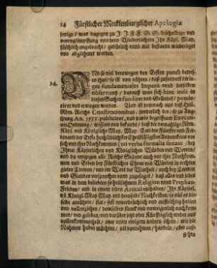 14-129, Erster Hauptpunct.