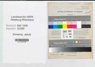 Entnazifizierung Jakob Eimanns, geb. 18.07.1912 (Bergmann)