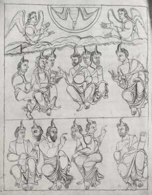Aldinghofer Evangeliar: Das Pfingstwunder, f. 3