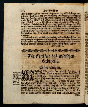 126-140, Die Eitelkeit des irrdischen Erbtheils