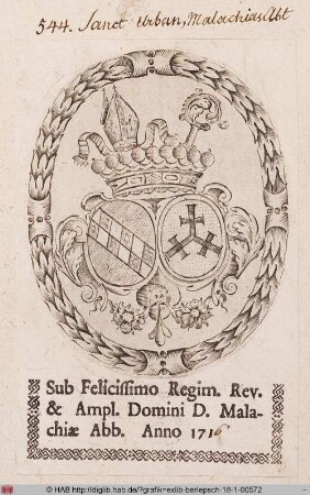 Wappen des Abtes Malachias von St. Urban