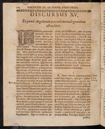 184-195, Discursus XV. Ex poena Angelorum peccati mortalis gravitas ostenditur.