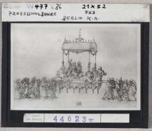 Albrecht Dürer: Prozessionsbahre. Berlin, Kupferstichkabinett