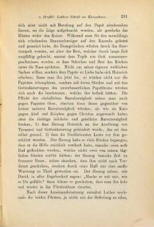 Ueber Luther's Schrift an den Kurfürsten Johann Friedrich von Sachsen und den Landgrafen Philipp von Hessen wegen des gefangenen Herzogs Heinrich von Braunschweig : 1545