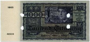 Geldschein, 1.000 Schilling (ATS), 2.1.1930