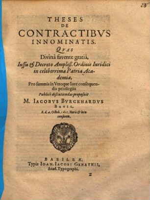 Theses De Contractibus Innominatis