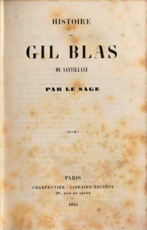Histoire de Gil Blas de Santillane