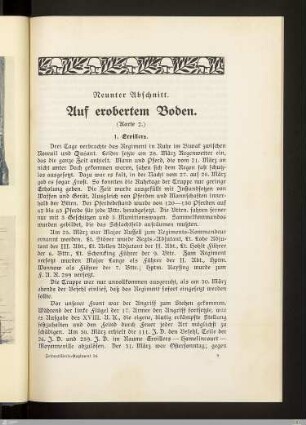 IX. Auf erobertem Boden