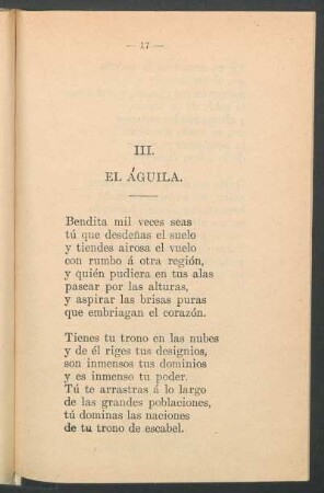 III. - El águila