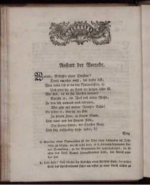 Anstatt der Vorrede.