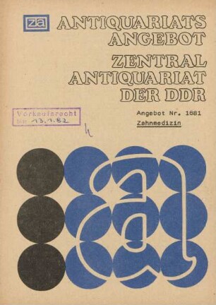 Nr. 1681: Zahnmedizin