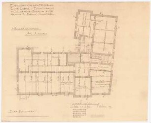Wohn- und Geschäftshaus Bank, Berlin-Südende: Grundriss Kellergeschoss 1:100
