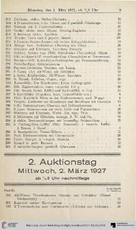 2. Auktionstag (Nr. 301-600)