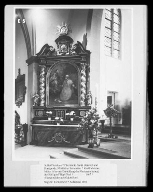 Altar mit Darstellung der Marienerscheinug des Heiligen Filippi Neri