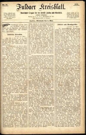 Ausgabe vom Mittwoch, den 01. Mai 1878.