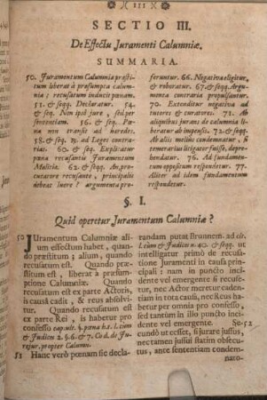 Sectio III. De Effectu Juramenti Calumniae.