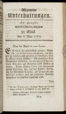 35 Stück. d. 6. May 1769.