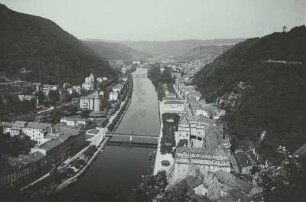 Bad Ems, Stadtansicht : Bad Ems. Stadtansicht lahnabwärts