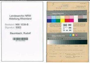 Entnazifizierung Rudolf Baumbach , geb. 23.08.1909 (Ingenieur)