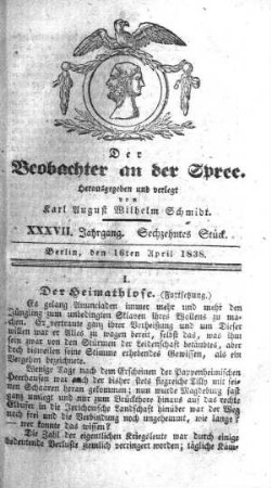 16. Stueck, 16. April 1838